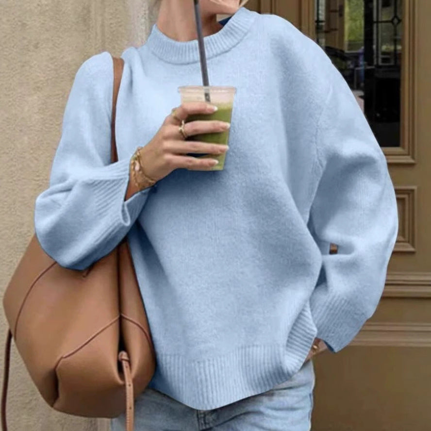 Comfortable sweater for women with boat neckline and off-shoulder Lune London