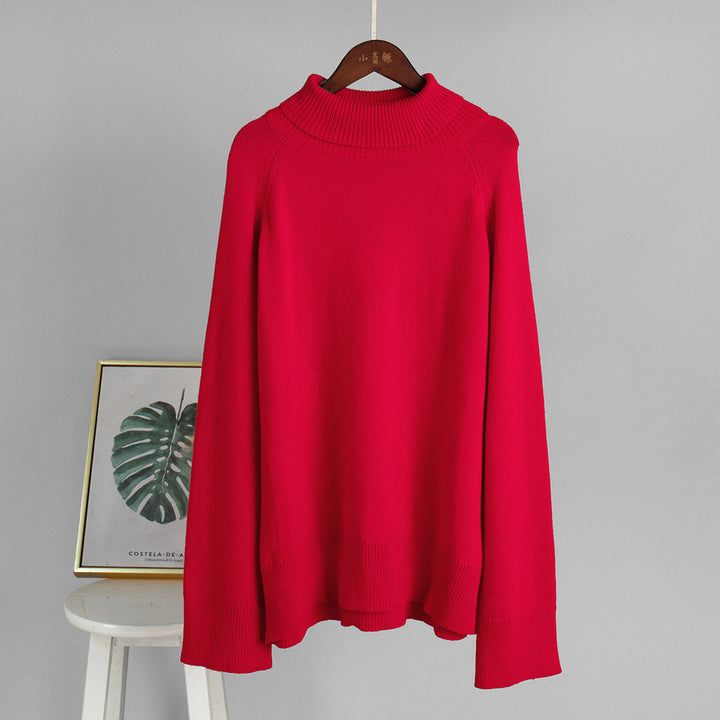 Pull femme confortable à col roulé en fine maille Chic & Stil