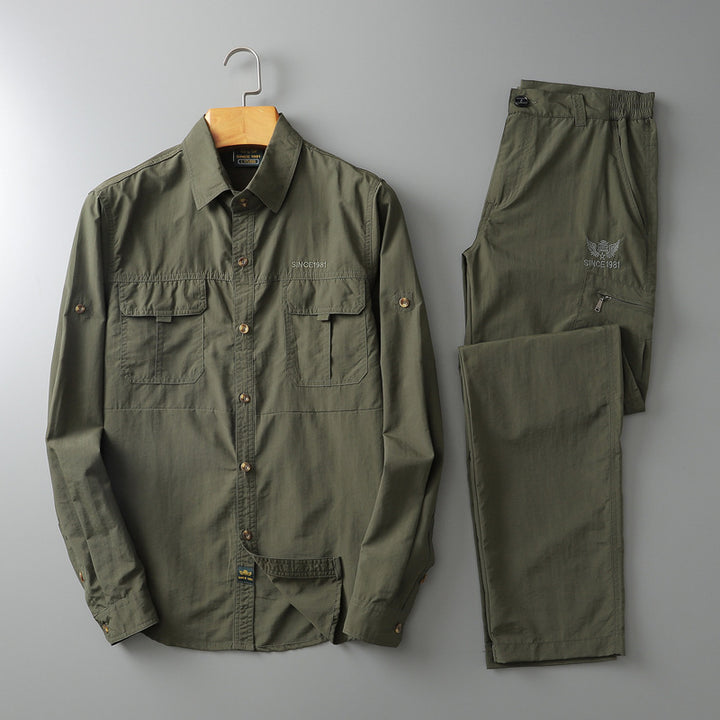 Chemise fonctionnelle pour hommes et pantalon cargo Lune London