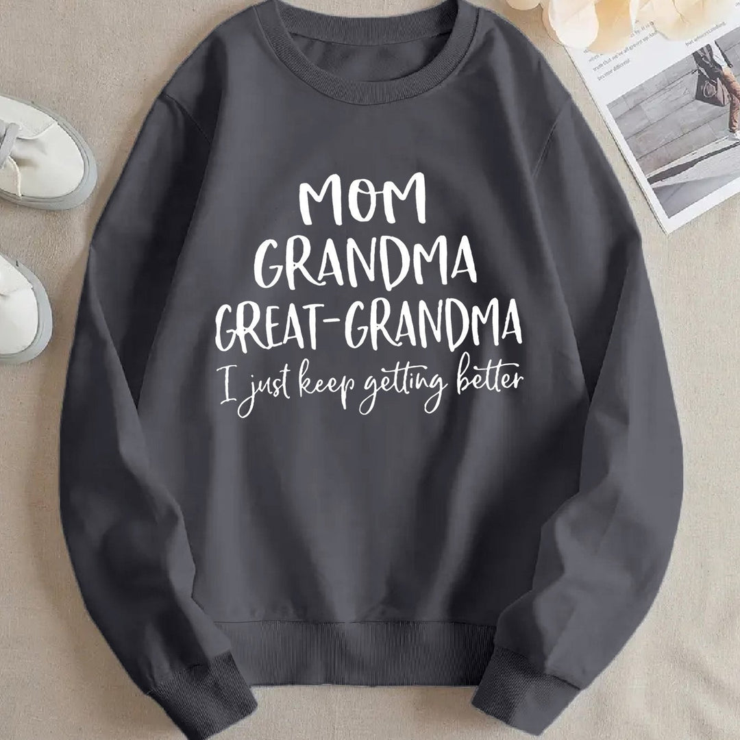 Sweat-shirt femme avec imprimé familial créatif et coupe confortable Chic & Stil