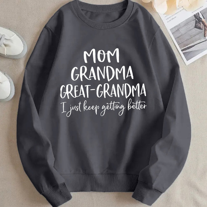 Sweat-shirt femme avec imprimé familial créatif et coupe confortable Chic & Stil
