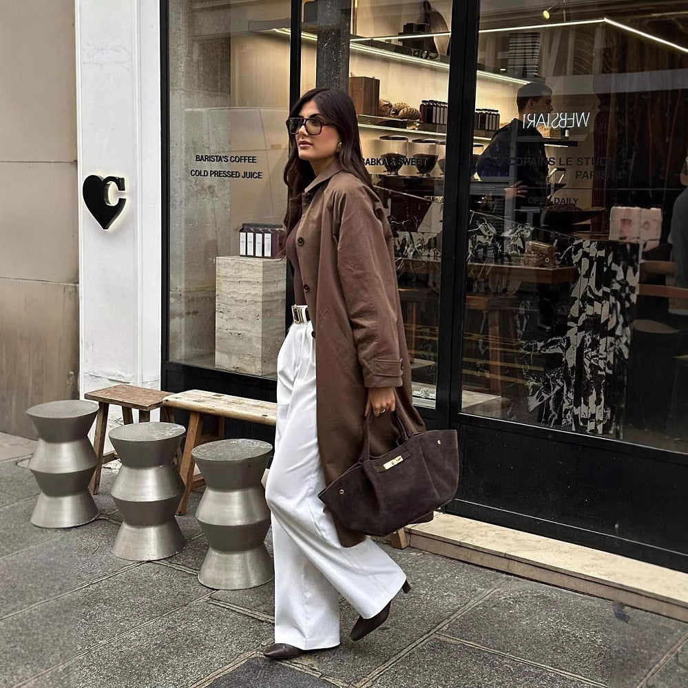 Lune London casual fit trench coat for women with belt