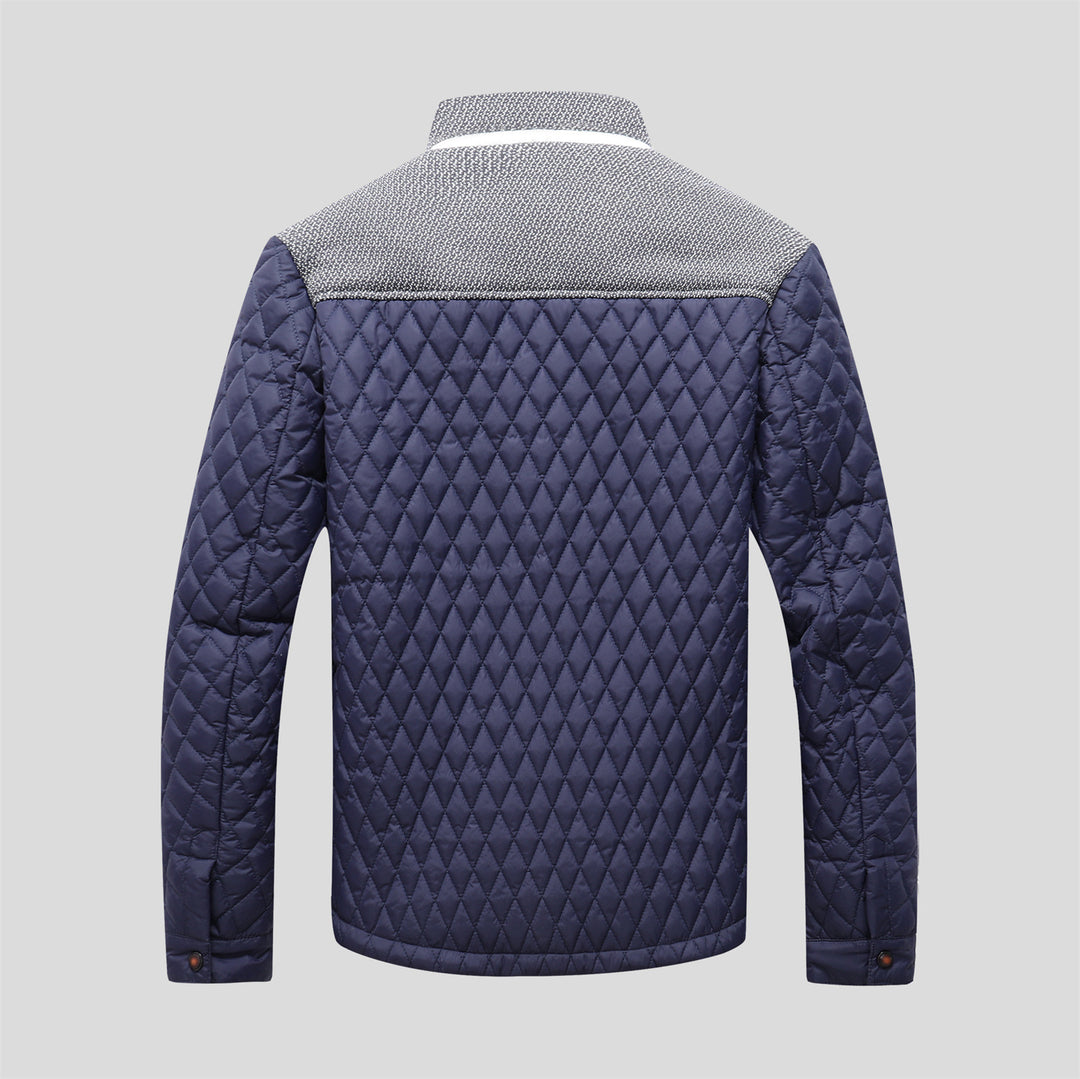 Quilted men's transition jacket with modern collar Lune London