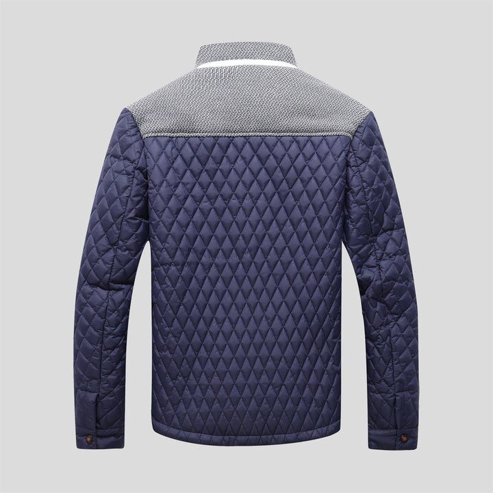 Quilted men's transition jacket with modern collar Lune London