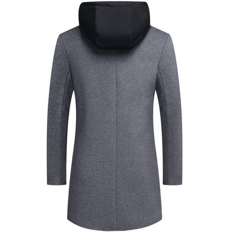 Stylish men's jacket with removable hood and quilted lining Lune London