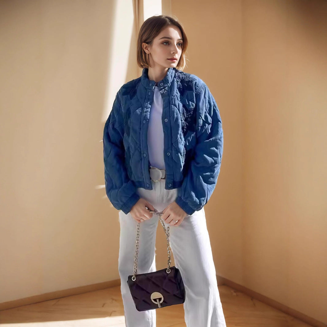 Quilted leisure jacket for women with floral design Lune London