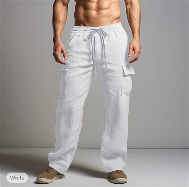 Casual cargo pants for men with elastic waistband and practical side pockets Lune London