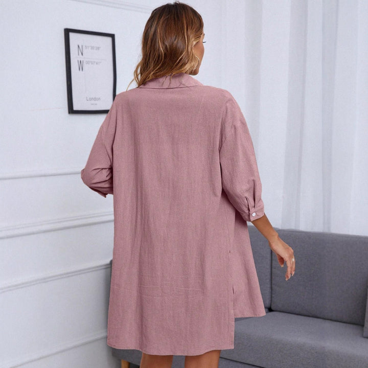 Casual set for women with cool shorts and a long blouse with pockets Lune London