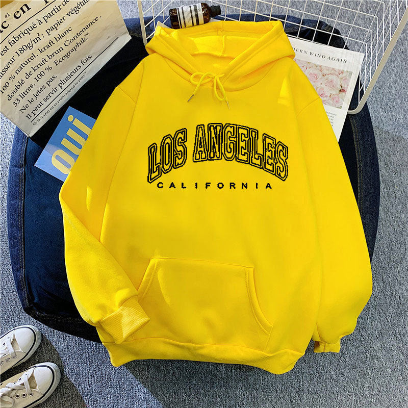 Women's hoodie with large Los Angeles lettering Chic & Stil