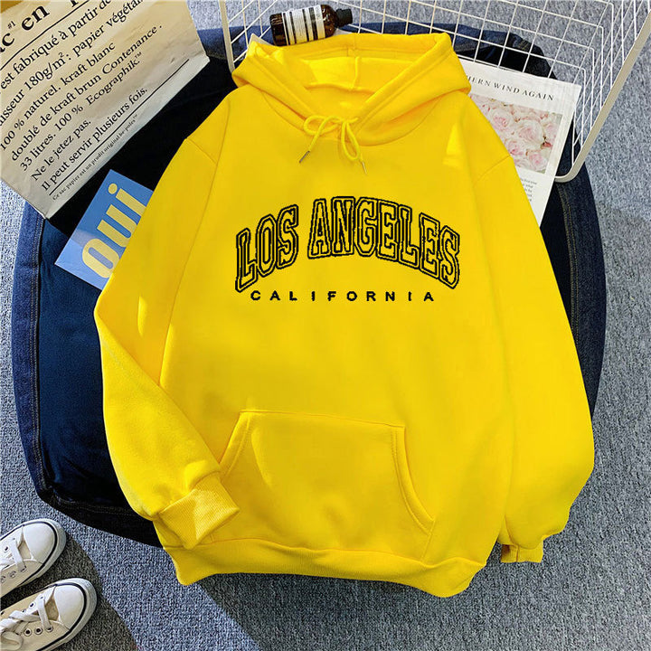 Women's hoodie with large Los Angeles lettering Chic & Stil