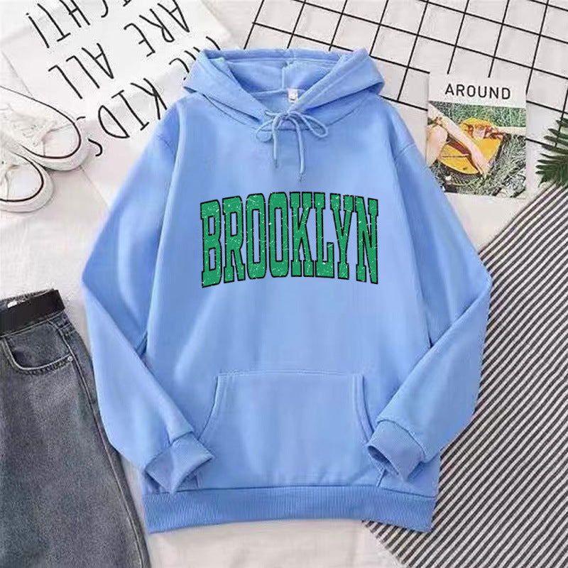 Women's Hoodie with Casual Brooklyn Print Chic & Stil