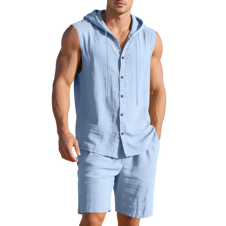 Casual hoodie t-shirt and shorts set Lune London for men
