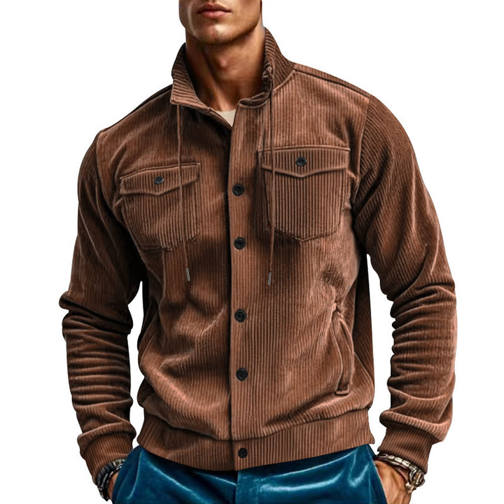Lune London striped corduroy utility jacket for men