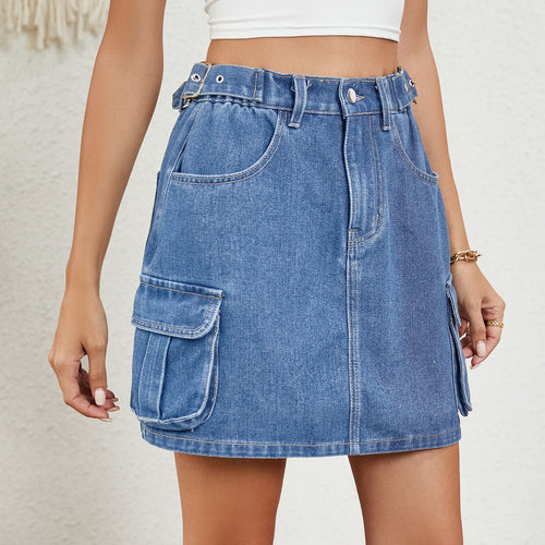 Roc denim for women with practical cargo pockets and high waist Lune London