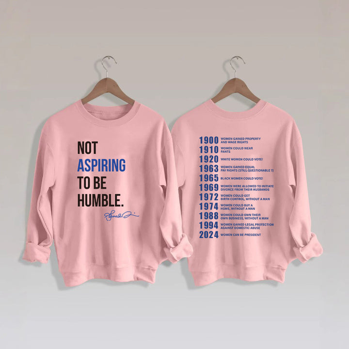 Sweat-shirt pour femmes avec lettrage inspirant et motif historique Chic & Stil