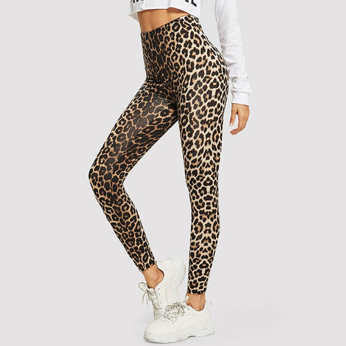 Women's Elegant Leggings In Fashionable Leopard Print Lune London