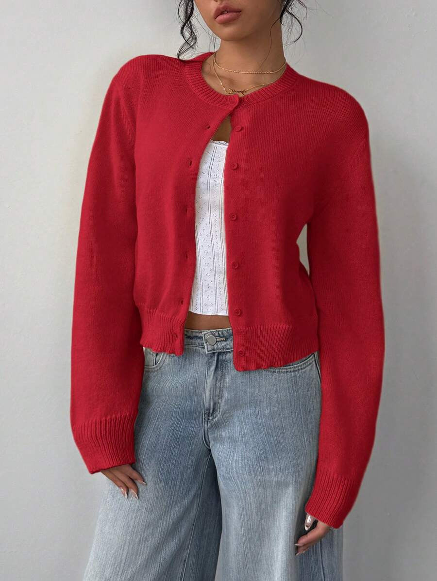 Ladies casual knit vest with buttons Lune London