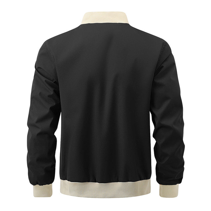 Men's sports bomber jacket with elastic cuffs and practical zip pockets Lune London