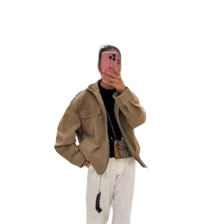 Veste en suède surdimensionnée élégante et confortable pour femmes Chic & Stil