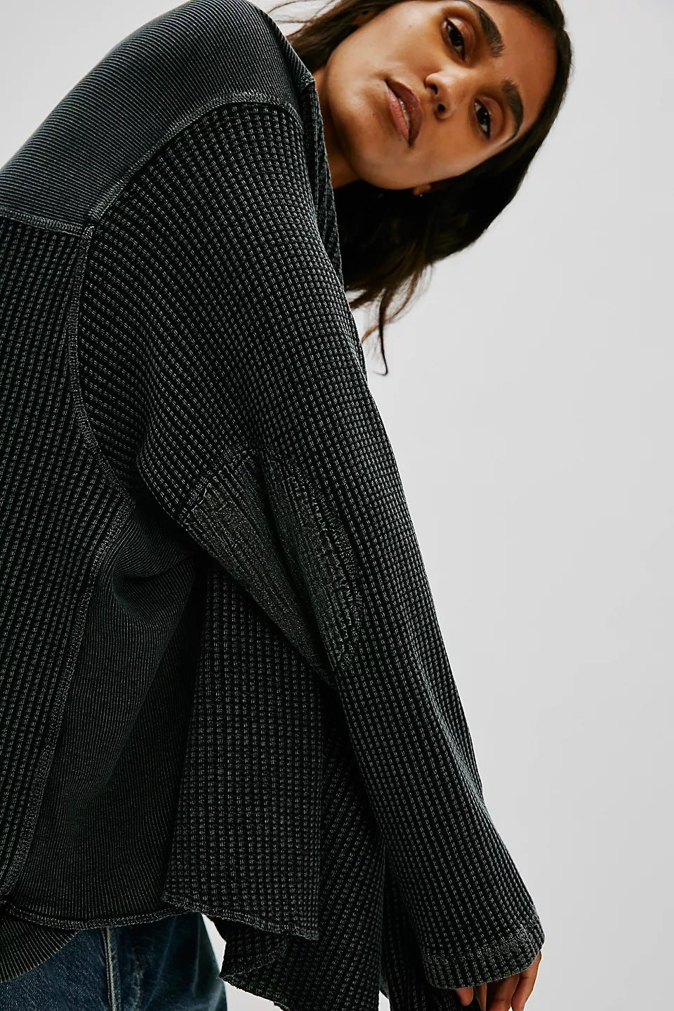Casual knit sweater for women with a slightly oversized cut Lune London
