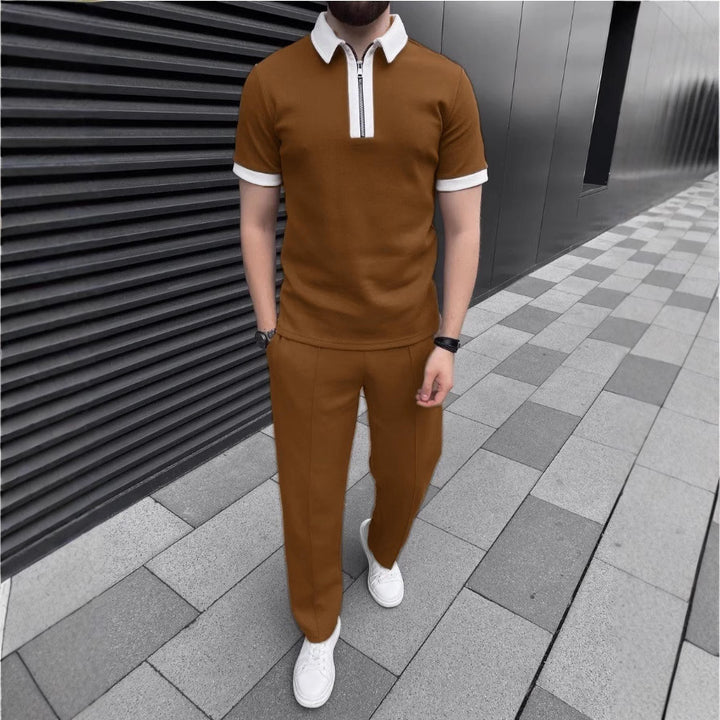 Men's Modern Zip-Up Polo Set Lune London