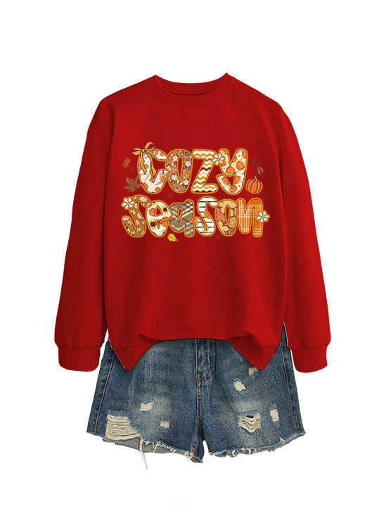 Sweatshirt féminin avec design automnal créatif et coupe décontractée Chic & Stil