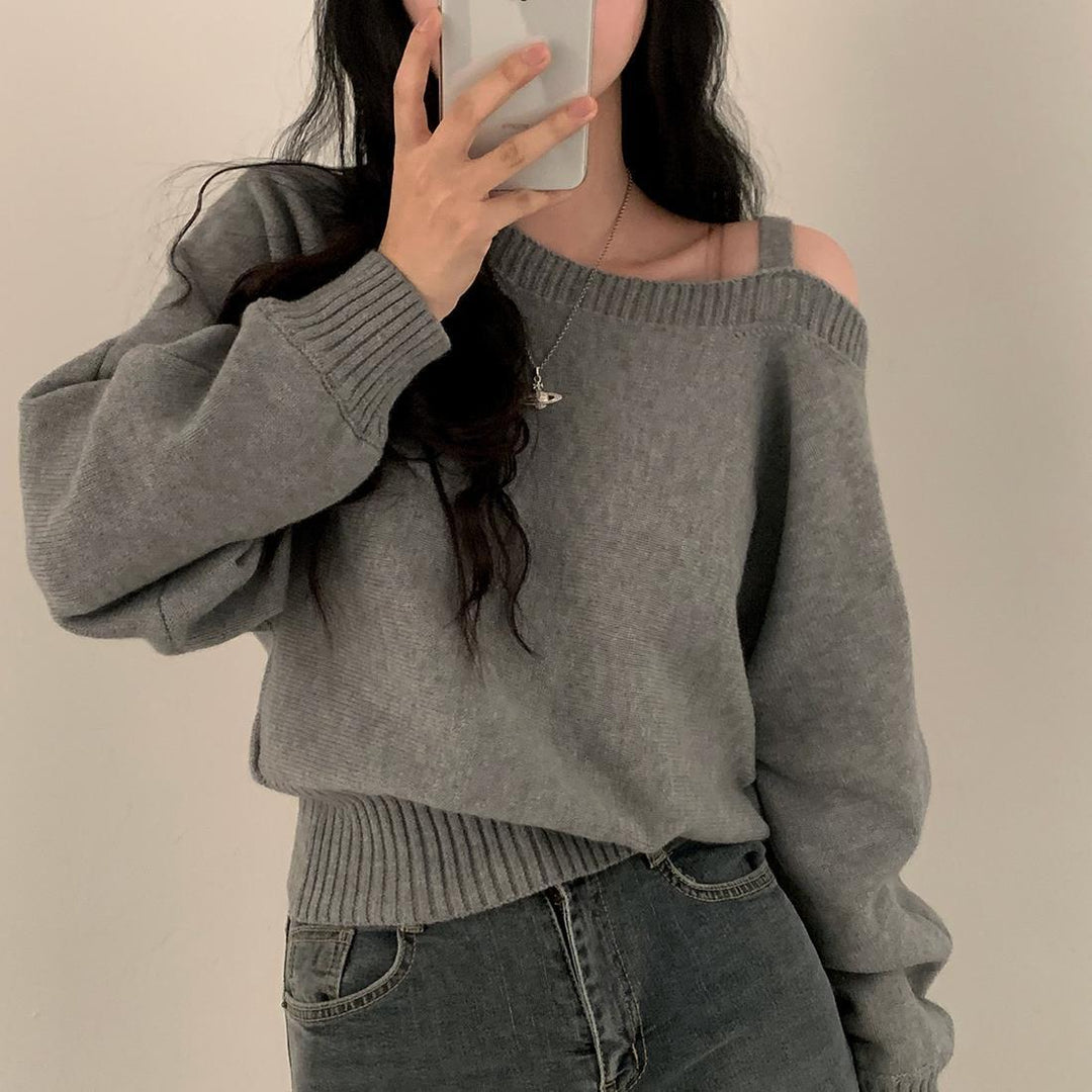 Pull à la mode pour femmes avec design d'épaule et coupe décontractée Chic & Stil