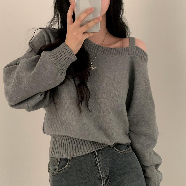 Pull à la mode pour femmes avec design d'épaule et coupe décontractée Chic & Stil