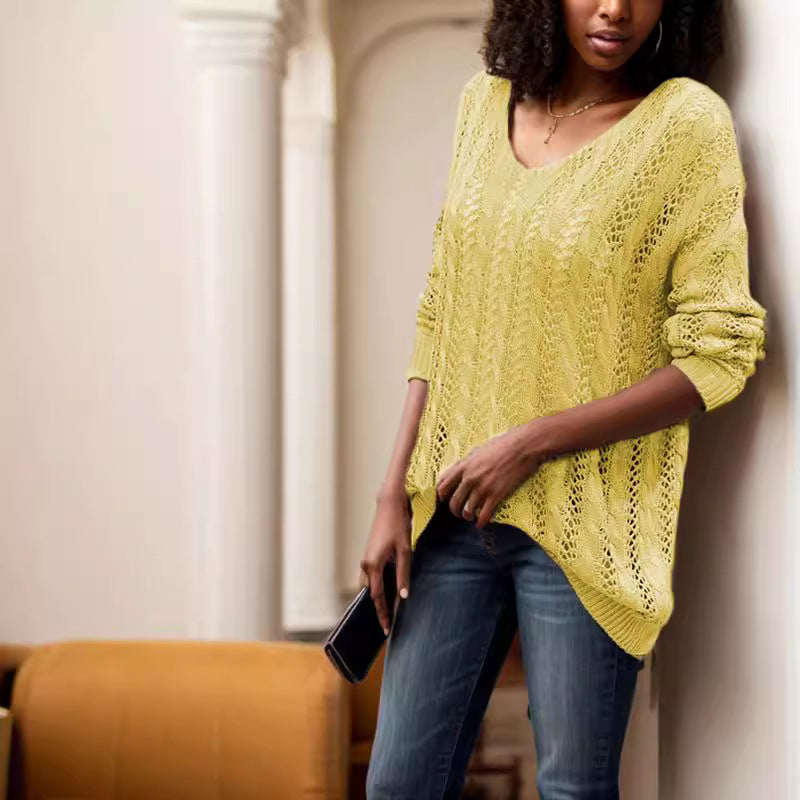 Women’s knit sweater with a unique eyelet structure Lune London