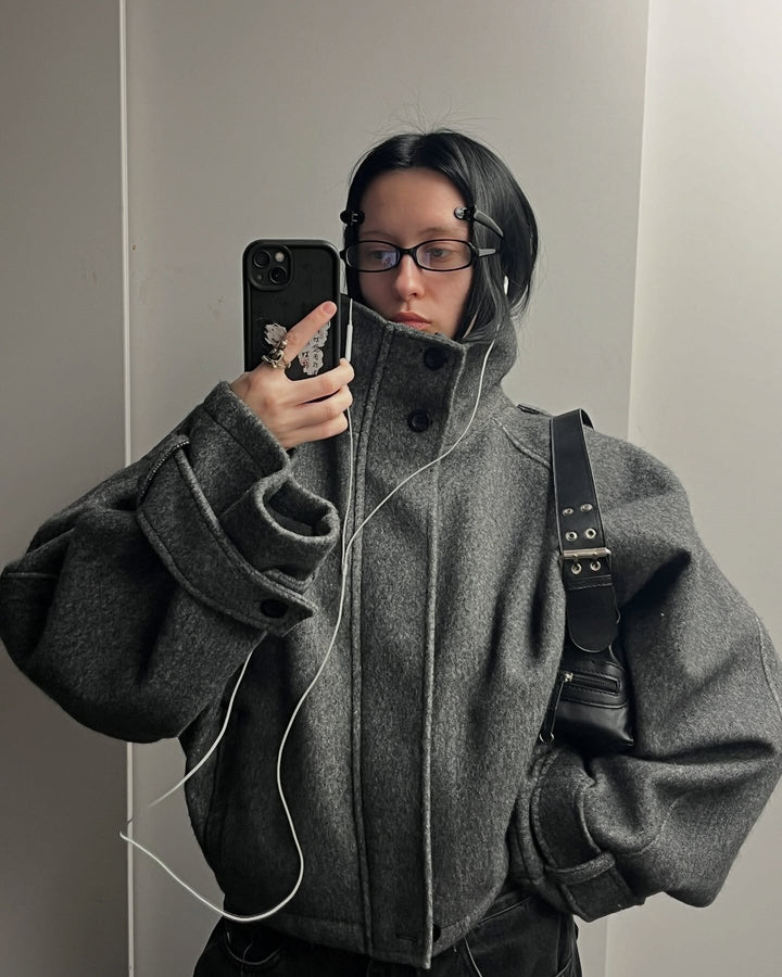 Veste en laine surdimensionnée à la mode pour femmes Chic & Stil