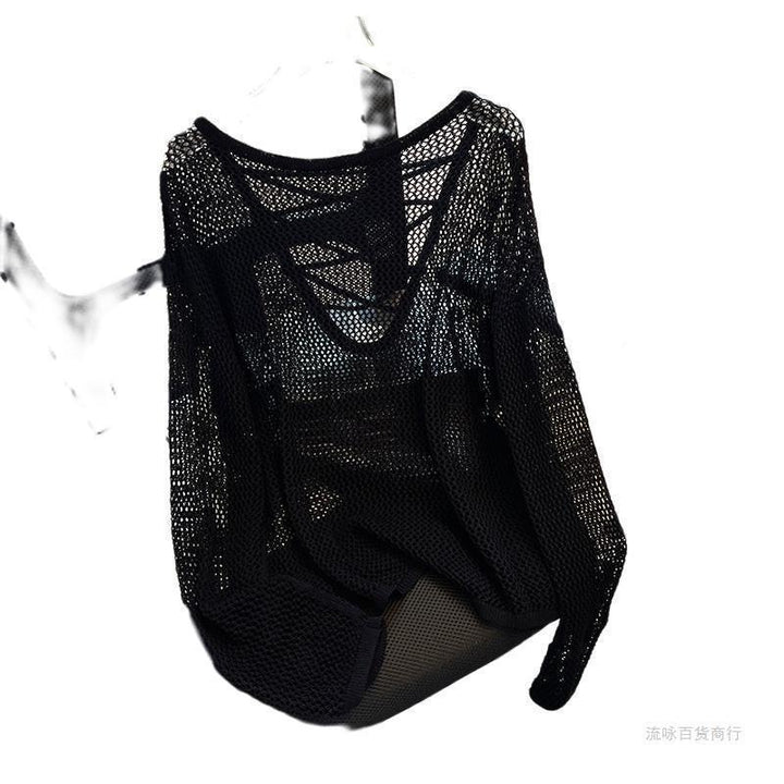 Pull en mesh pour femme avec découpe ouverte et décolleté en V profond Chic & Stil