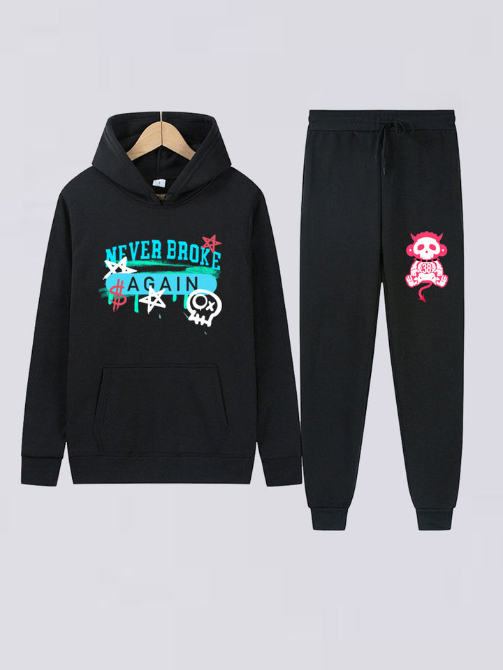 Women's hoodie and jogger set with artistic print Lune London
