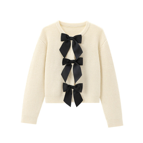 Ladies elegant sweater with bow details Lune London