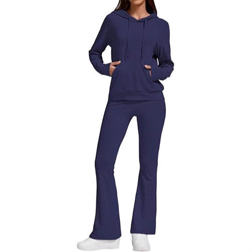 Lady hooded sports set with flared pants Lune London