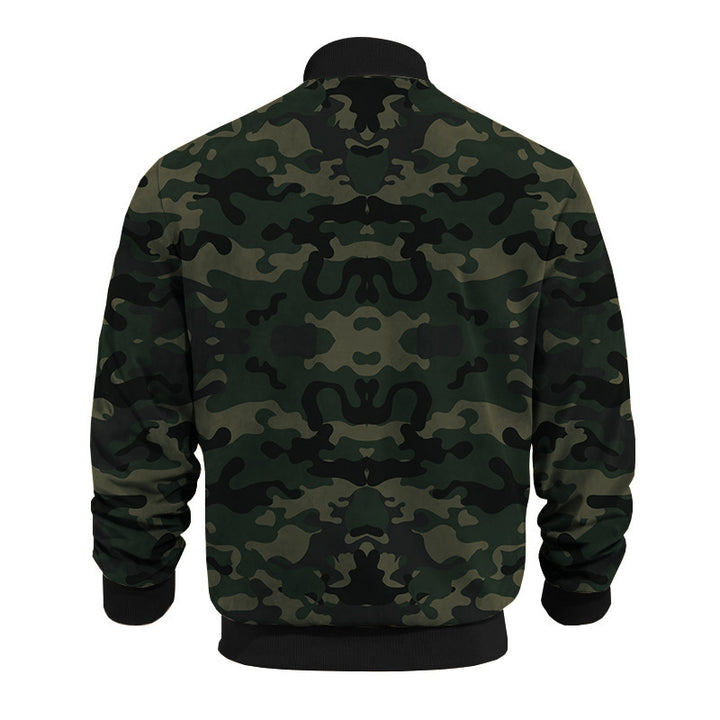 Casual camouflage bomber jacket for men with zipper and pockets Lune London