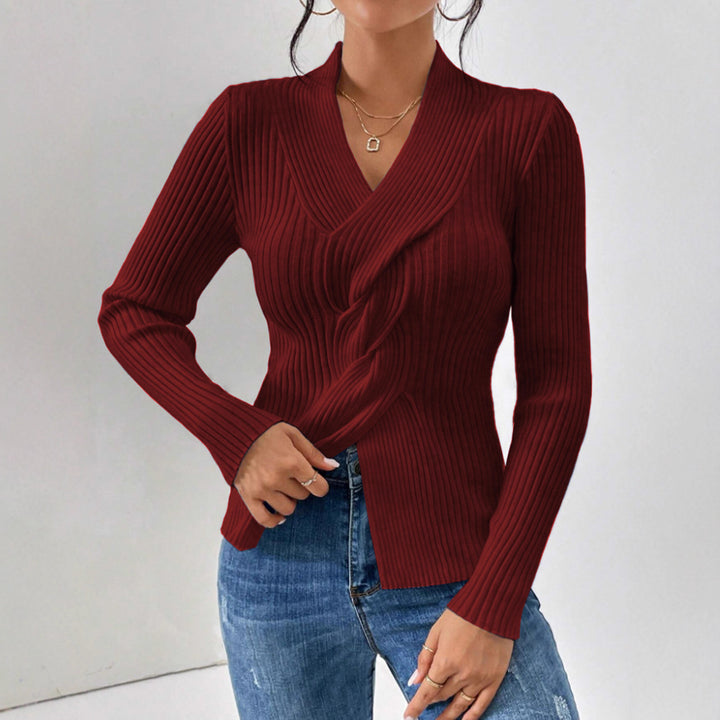 Elegant and fitted women's cardigan with V-neck Lune London