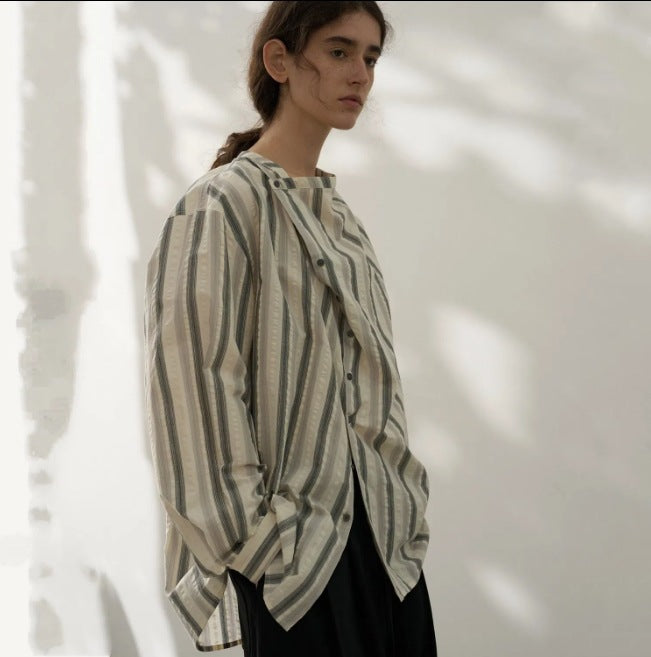 Striped cotton blouse for ladies Lune London