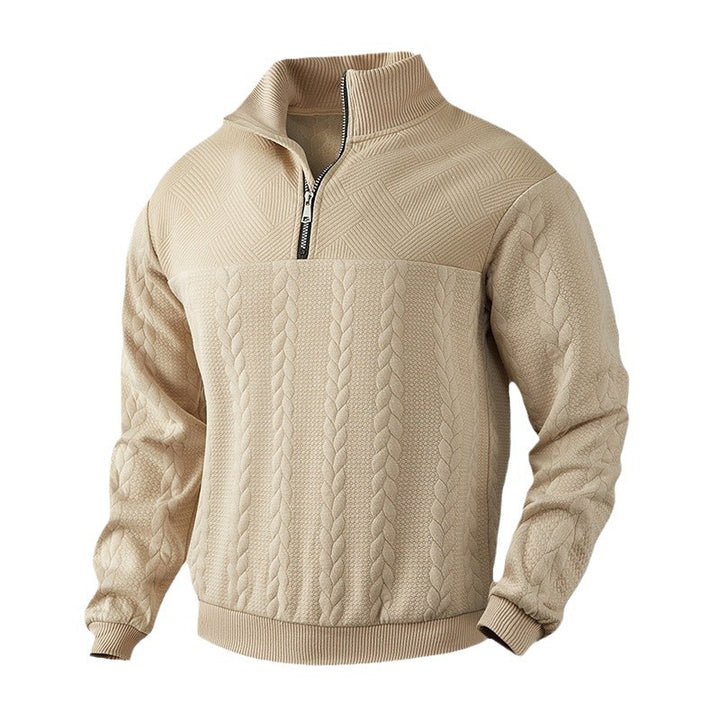Fashion sweater for men with a modern structured design and a high collar Lune London