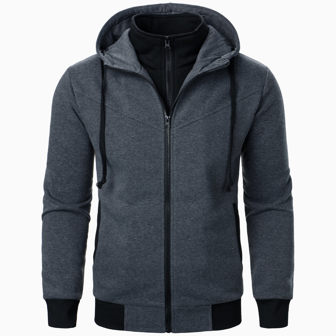Men's sporty hooded jacket with double-layer design and modern accents Lune London