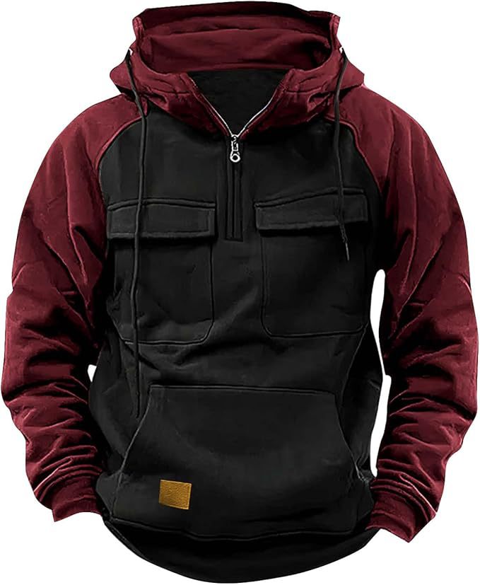 Men's sporty cotton hoodie with practical pockets Lune London