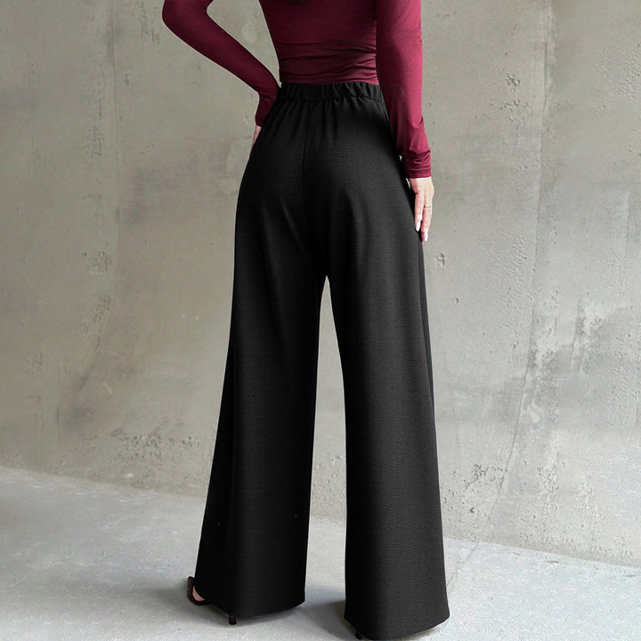 Pantalons palazzo taille haute pour femmes avec plis élégants Chic & Stil