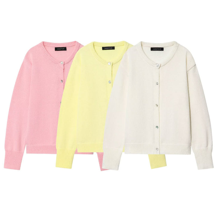 Elegant knit jacket for women with button details Lune London