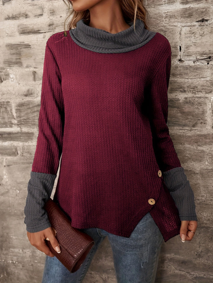 Sweater women with trendy collar Lune London