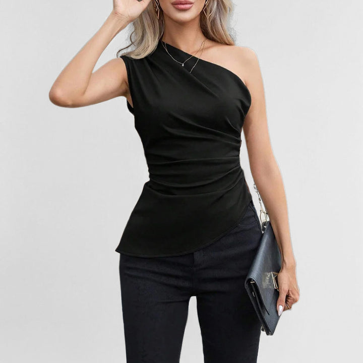 Tops Élégant Femme À Une Épaule avec Volants et Coupe Asymétrique Chic & Stil
