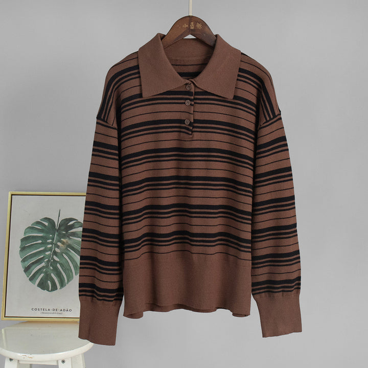 Cardigan rayé pour femme avec une coupe décontractée Chic & Stil