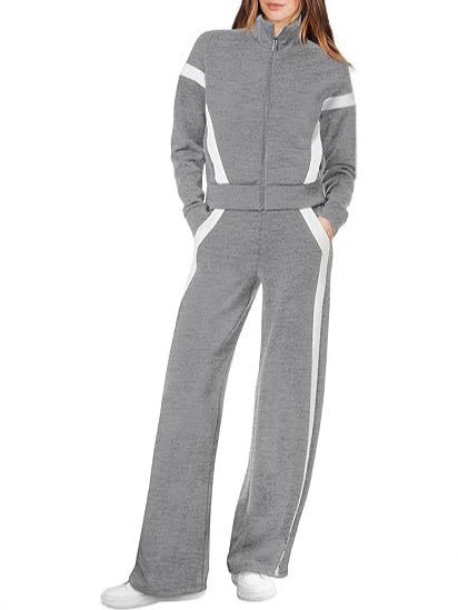 Dames Ensemble de loisir sportif avec motif à rayures à la mode Lune London