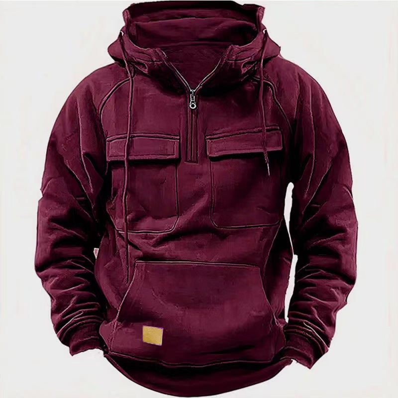 Men's fleece hoodie with convenient zipper and large pockets Lune London