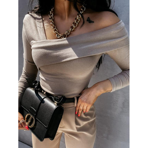 Asymmetrical one-shoulder t-shirt for women Lune London