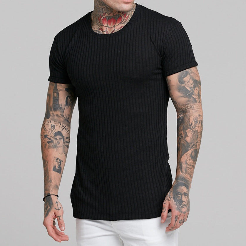 Slim fit ribbed t-shirt for men Lune London