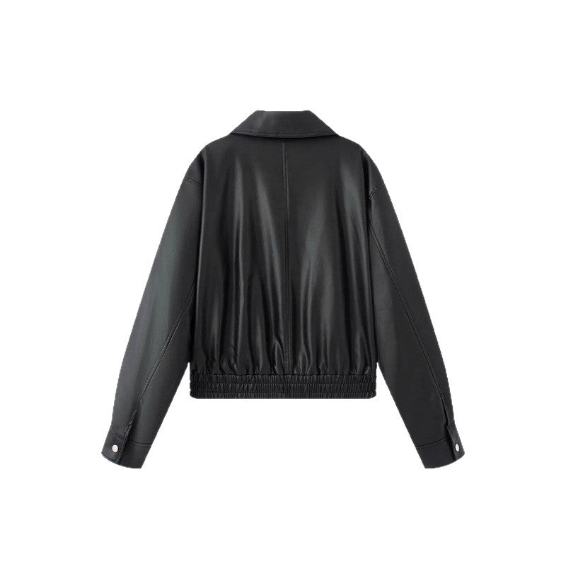 Fashion faux leather jacket for women with refined cut Lune London